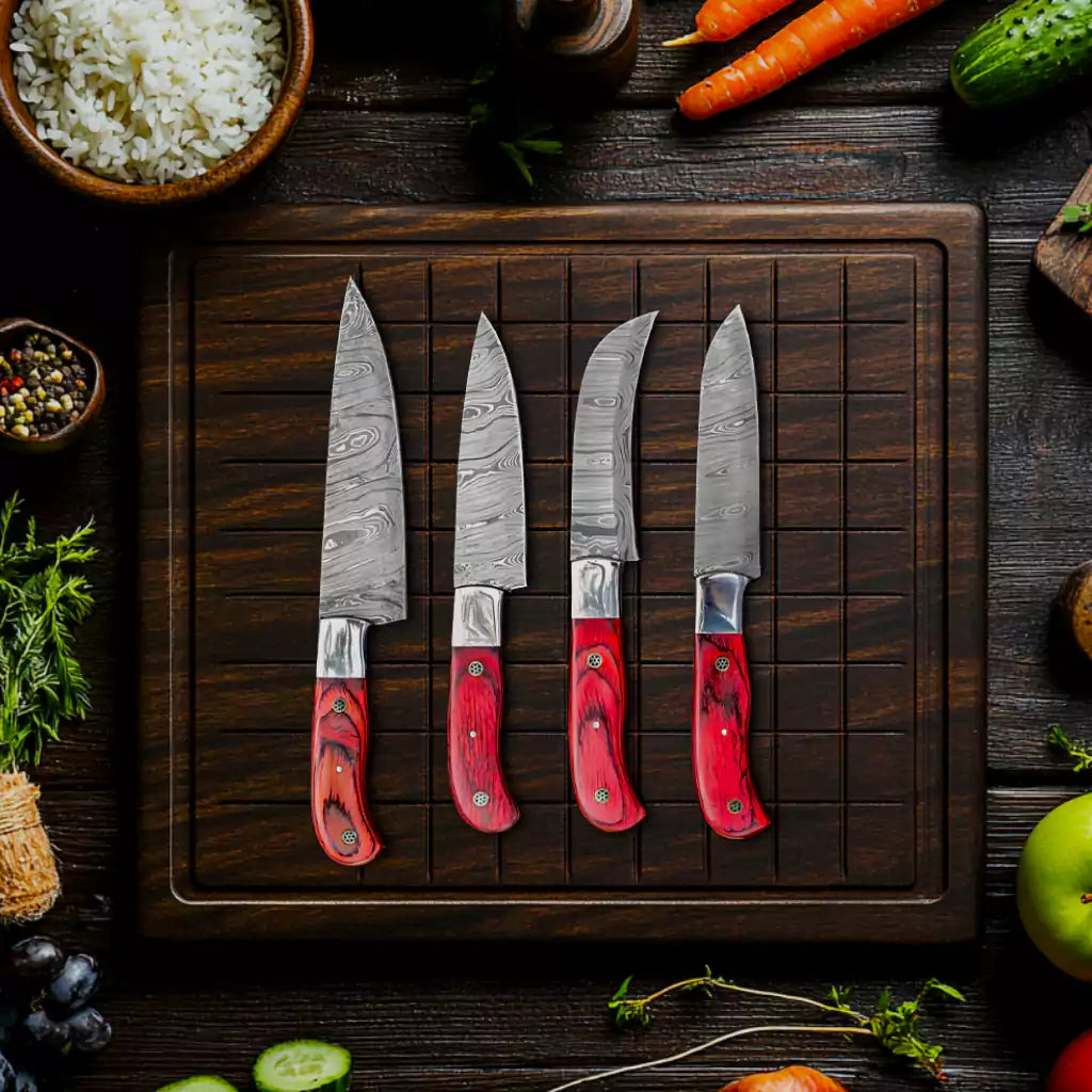 Damascus Steel Kitchen Knives Set