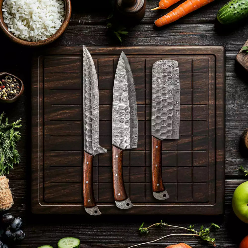 Brown Handle Style 5 PCS Kitchen knife Set