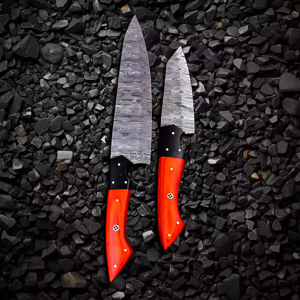 5 Pcs Damascus Cooking Knife Set