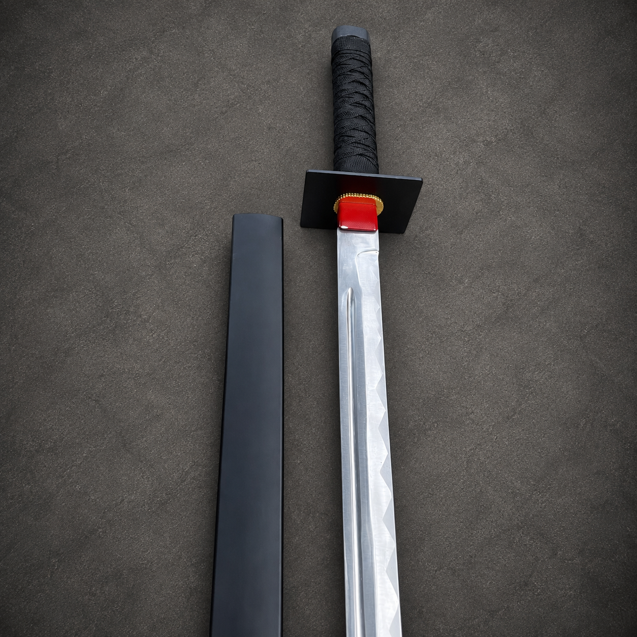Deadpool Dual Katana Swords Replica Set – Marvel Cosplay Ninja Katanas with Wall Display Mount
