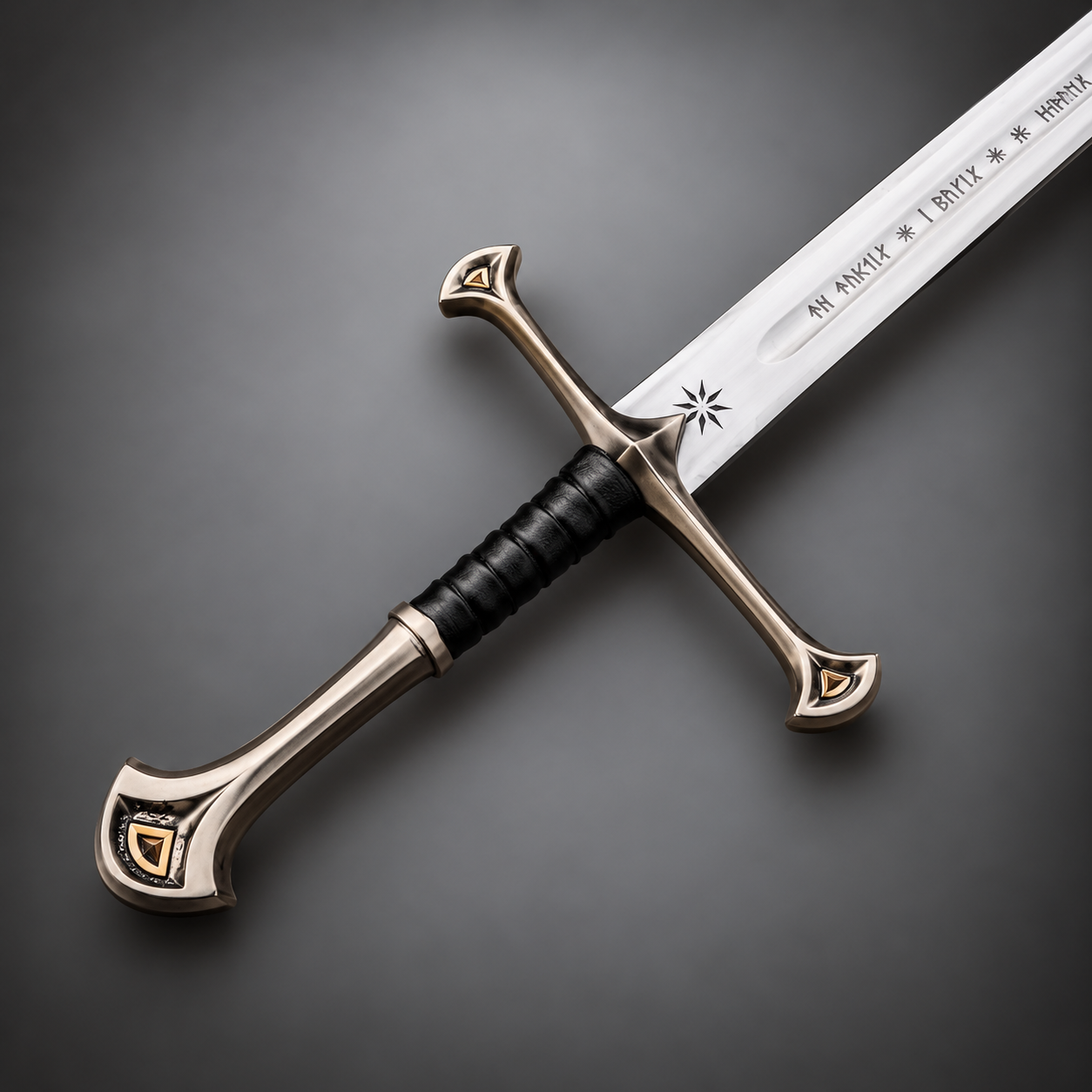 Lord of the Rings Anduril Narsil Sword Replica with Scabbard and Wall Mount