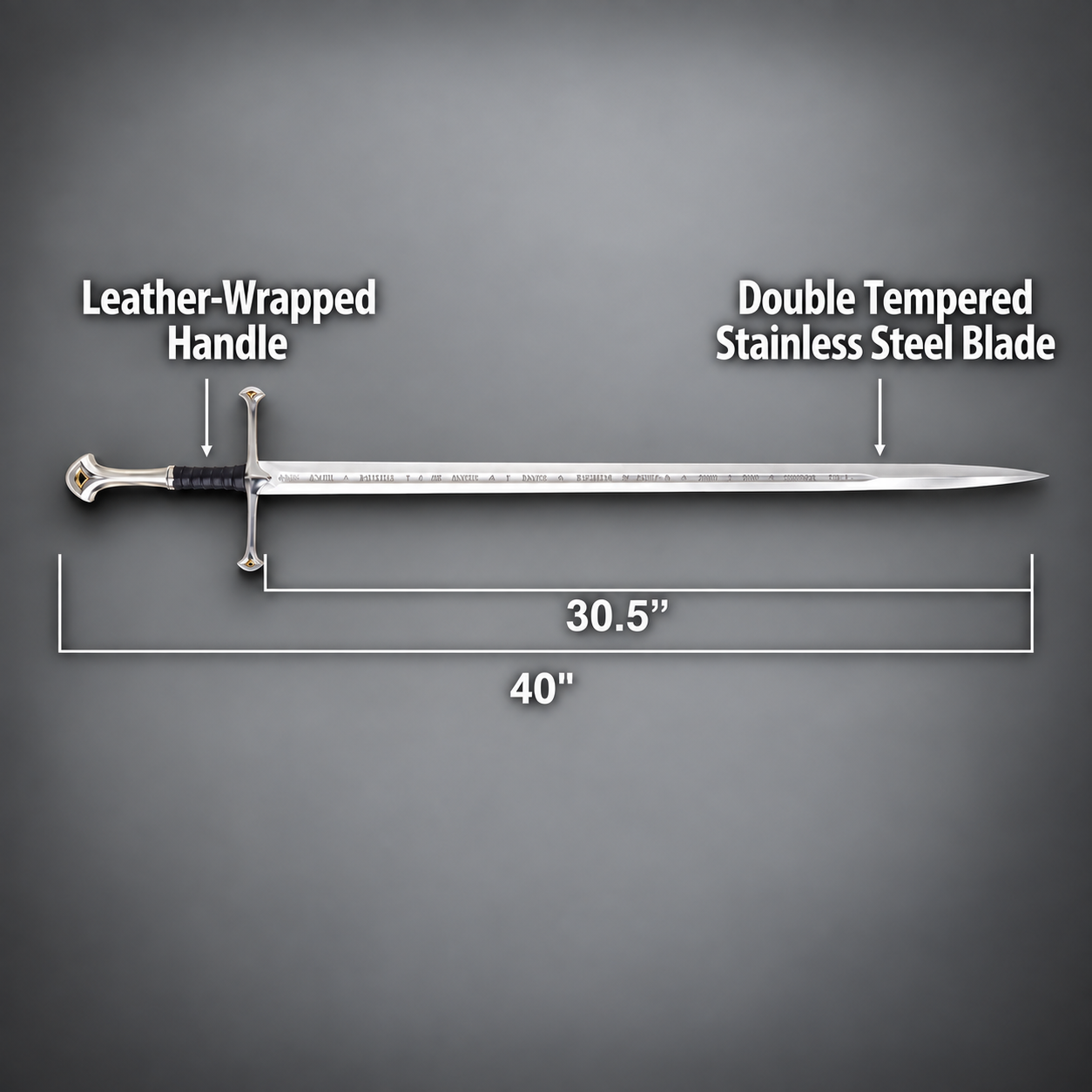 Lord of the Rings Anduril Narsil Sword Replica with Scabbard and Wall Mount