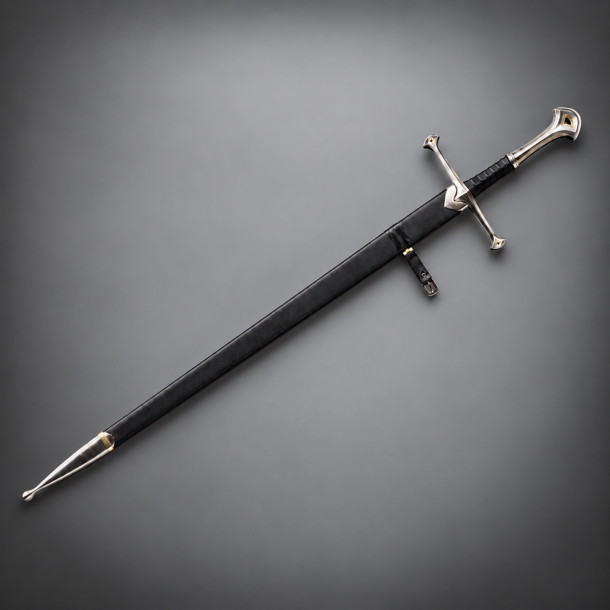 Lord of the Rings Anduril Narsil Sword Replica with Scabbard and Wall Mount
