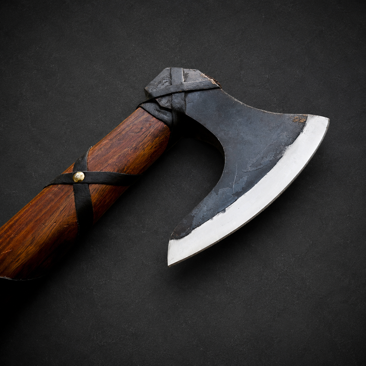 Viking Ragnar Lothbrok Bearded Axe with Leather Sheath