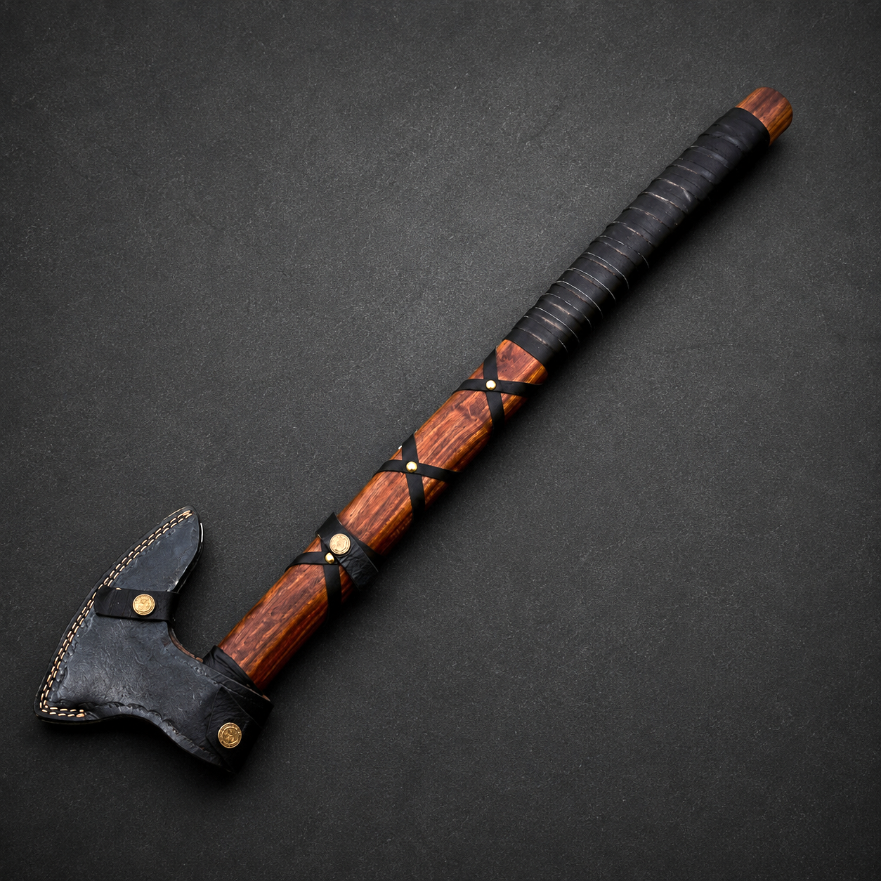 Viking Ragnar Lothbrok Bearded Axe with Leather Sheath