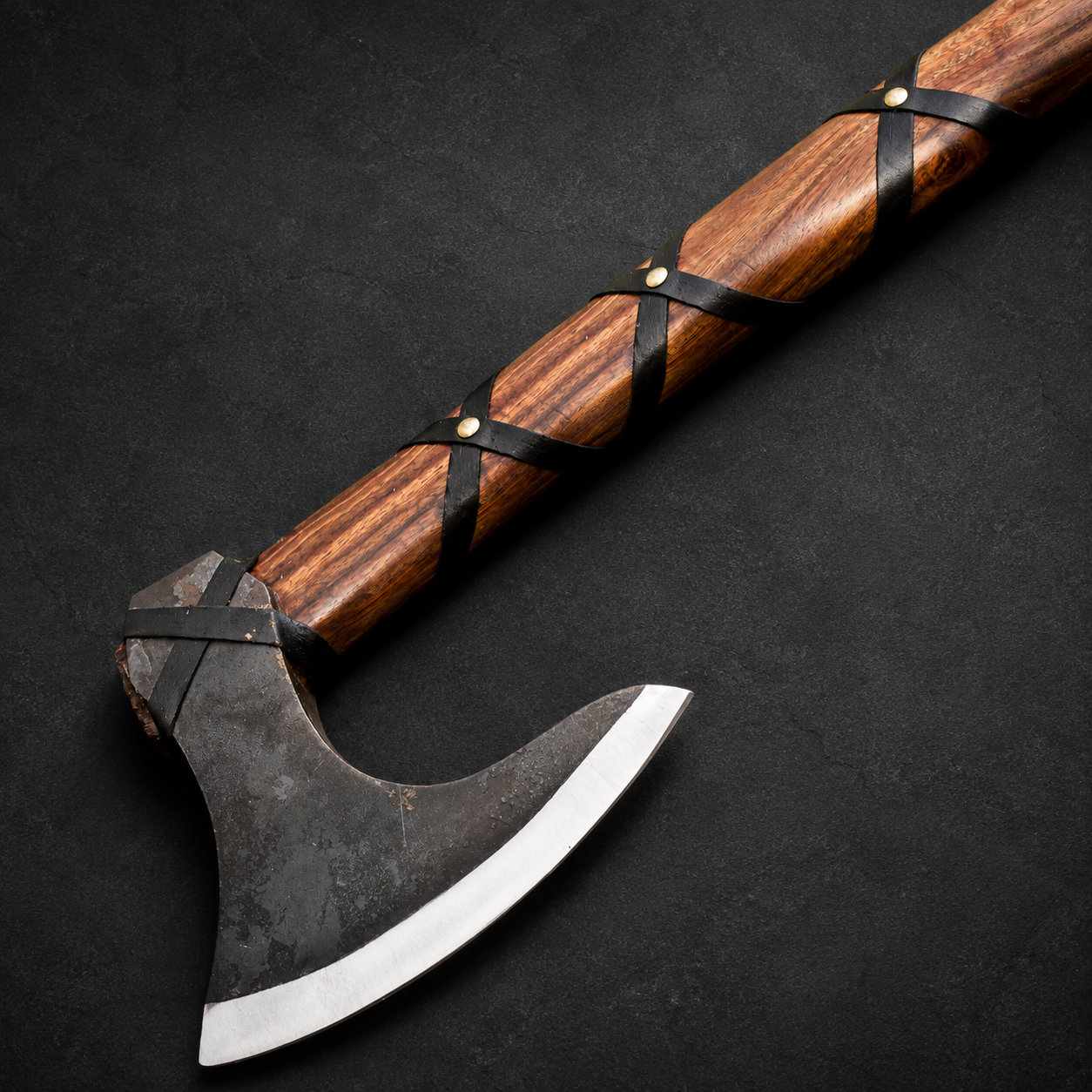 Viking Ragnar Lothbrok Bearded Axe with Leather Sheath