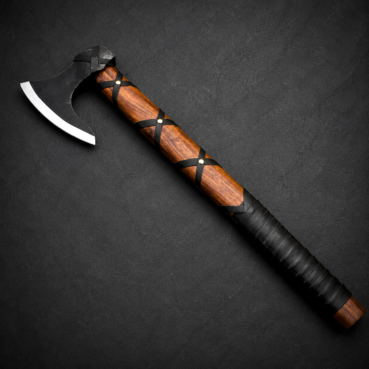 Viking Ragnar Lothbrok Bearded Axe with Leather Sheath