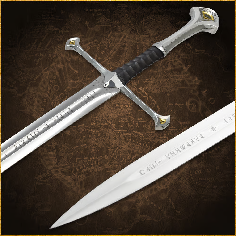 Lord of the Rings Anduril Narsil Sword Replica with Scabbard and Wall Mount