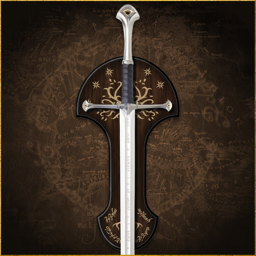 Lord of the Rings Anduril Narsil Sword Replica with Scabbard and Wall Mount