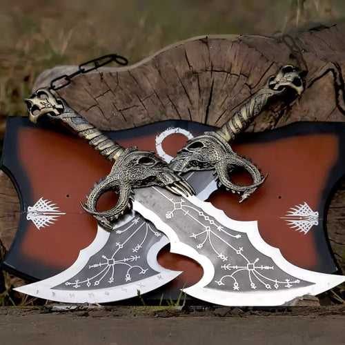 Blades of Chaos Replica – Twin Kratos Blades (Fantasy Display Set)