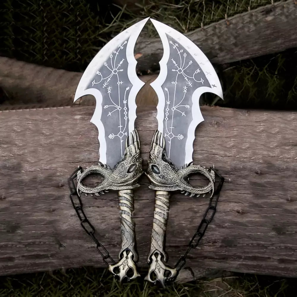Blades of Chaos Replica – Twin Kratos Blades (Fantasy Display Set)