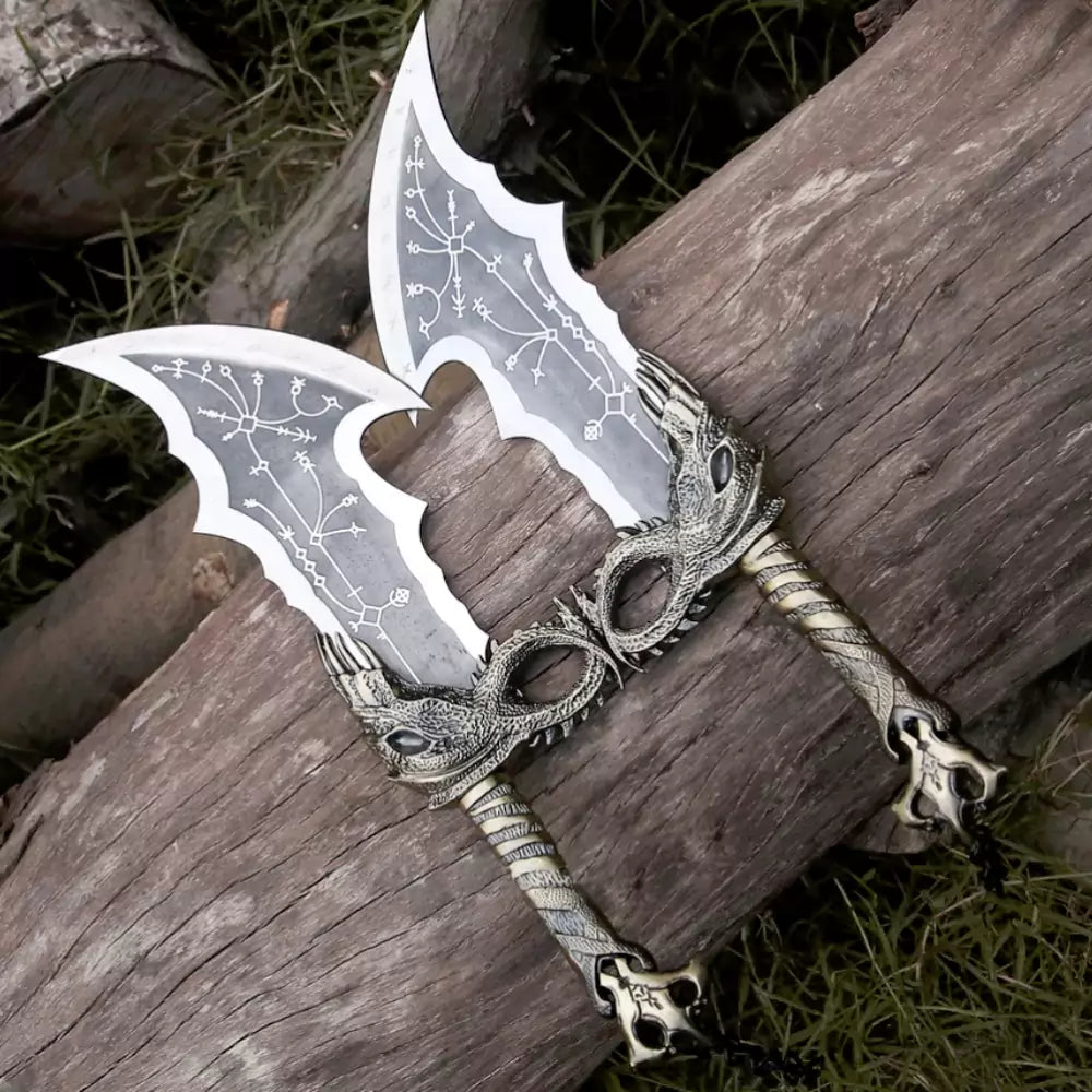 Blades of Chaos Replica – Twin Kratos Blades (Fantasy Display Set)