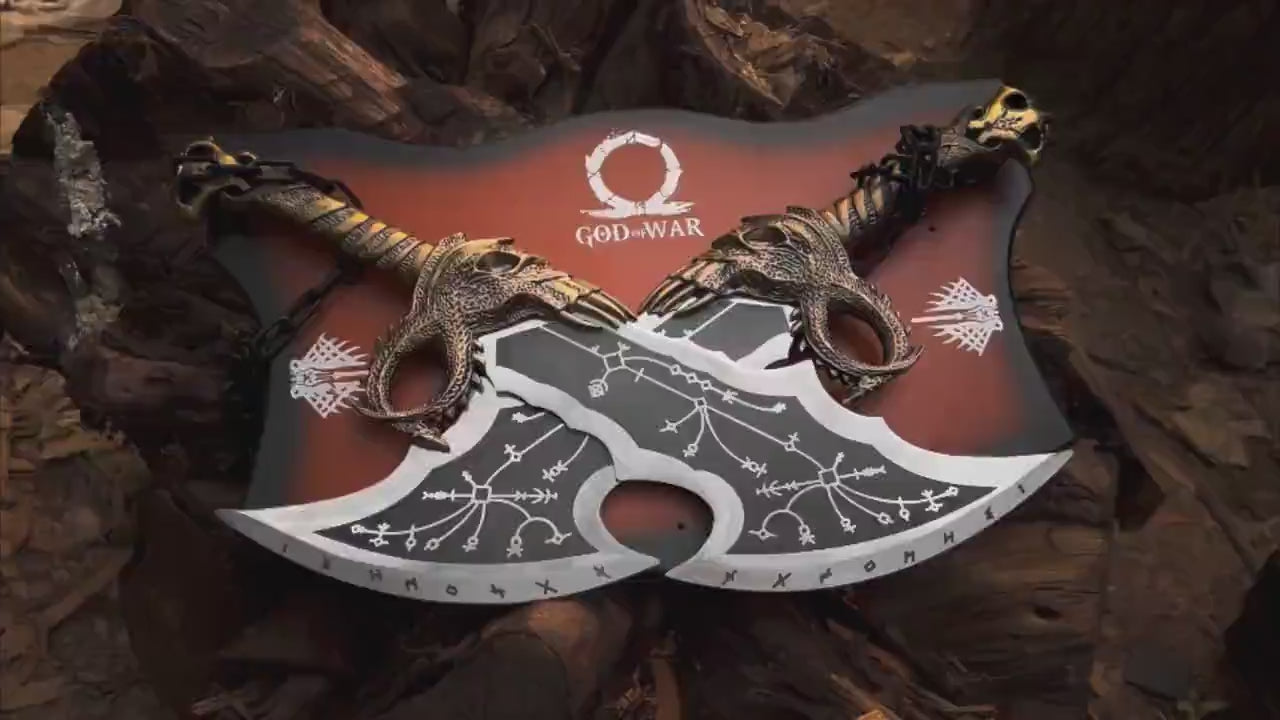 Blades of Chaos Replica – Twin Kratos Blades (Fantasy Display Set)